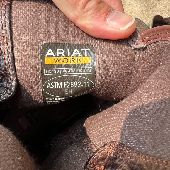 Ariat WorkHog Wide Square Toe VentTEK Work Boot Men’s 13 - Picture 3 of 3